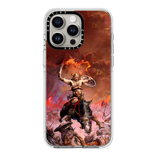 Frazetta Girls x CASETiFY iPhone 15 Pro Max ケース クリア クリア ケース MagSafe対応 Conan The Conqueror by Frazetta Girls