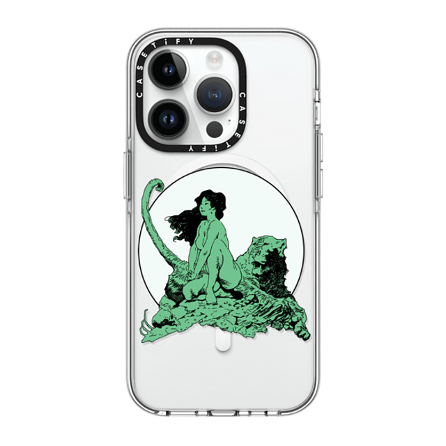 Frazetta Girls x CASETiFY iPhone 14 Pro Case Clear Clear Case MagSafe Compatible Living Legend by Frazetta Girls Frazetta Girls x CASETiFY iPhone 14 Pro Case Clear Clear Case MagSafe Compatible Living Legend by Frazetta Girls