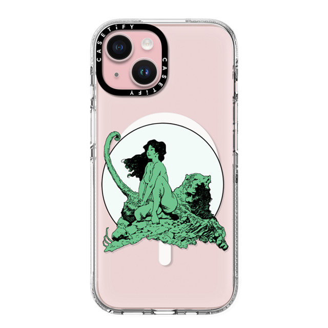 Frazetta Girls x CASETiFY iPhone 15 Case Clear Clear Case MagSafe Compatible Living Legend by Frazetta Girls Frazetta Girls x CASETiFY iPhone 15 Case Clear Clear Case MagSafe Compatible Living Legend by Frazetta Girls