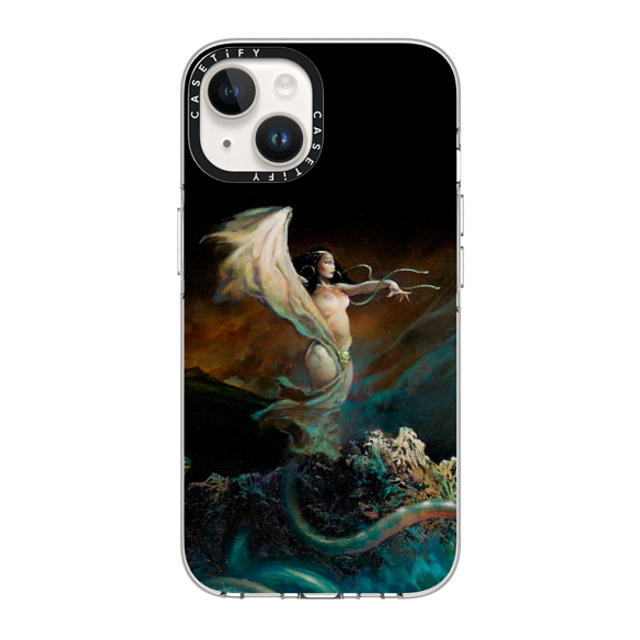 Frazetta Girls x CASETiFY iPhone 14 ケース クリア クリア ケース MagSafe対応 Sea Witch by Frazetta Girls