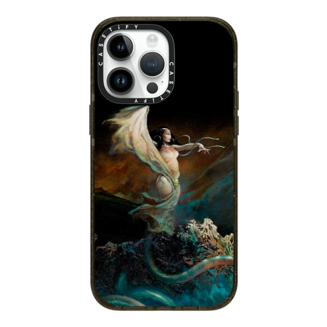 Frazetta Girls x CASETiFY iPhone 14 Pro Max ケース ブラック インパクトケース MagSafe対応 Sea Witch by Frazetta Girls