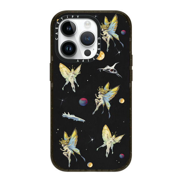 Frazetta Girls x CASETiFY iPhone 14 Pro ケース ブラック インパクトケース MagSafe対応 Fairy Encounter by Frazetta Girls