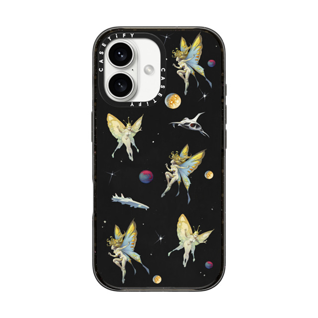 Frazetta Girls x CASETiFY iPhone 16 ケース ブラック インパクトケース MagSafe対応 Fairy Encounter by Frazetta Girls