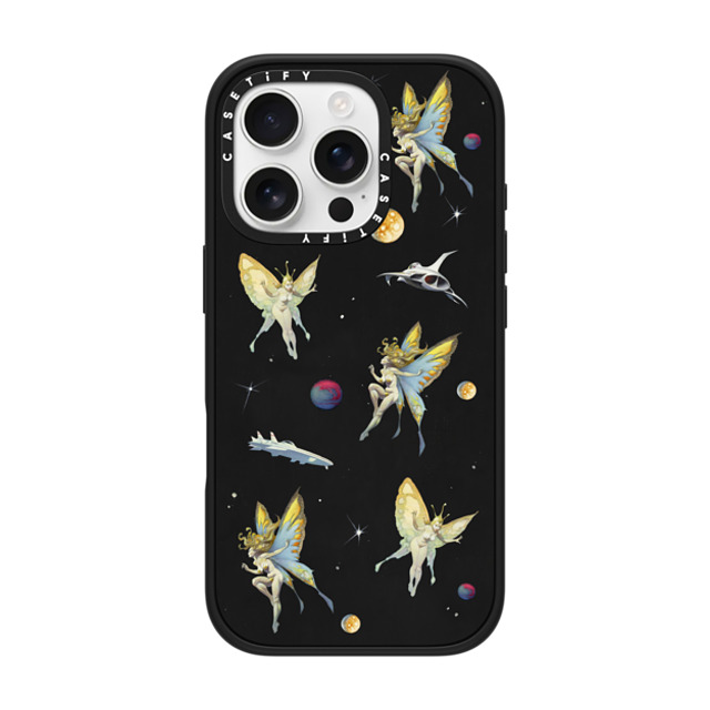 Frazetta Girls x CASETiFY iPhone 16 Pro ケース マットブラック インパクトケース MagSafe対応 Fairy Encounter by Frazetta Girls