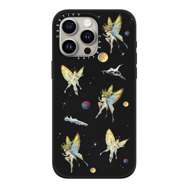 Frazetta Girls x CASETiFY iPhone 15 Pro Max ケース マットブラック インパクトケース MagSafe対応 Fairy Encounter by Frazetta Girls