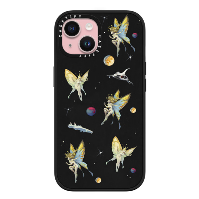 Frazetta Girls x CASETiFY iPhone 15 ケース マットブラック インパクトケース MagSafe対応 Fairy Encounter by Frazetta Girls