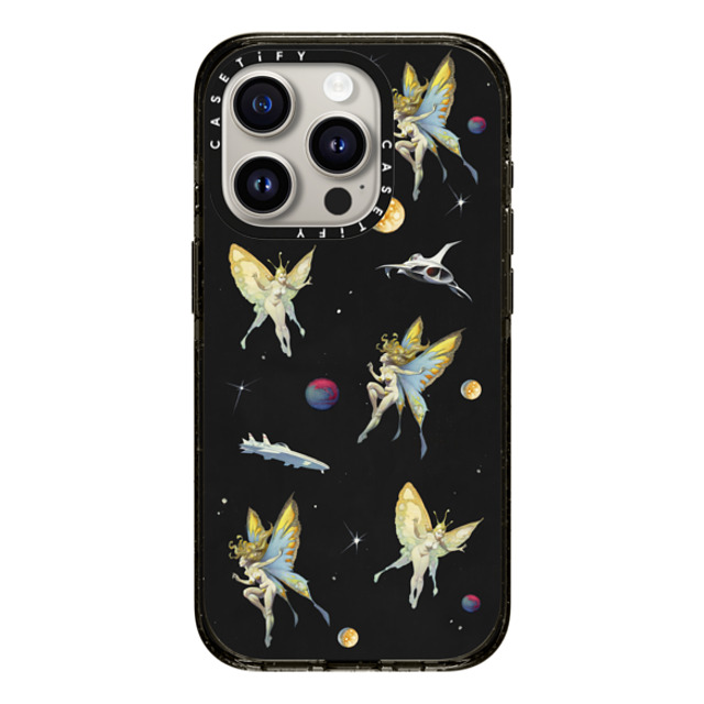 Frazetta Girls x CASETiFY iPhone 15 Pro ケース ブラック インパクトケース Fairy Encounter by Frazetta Girls