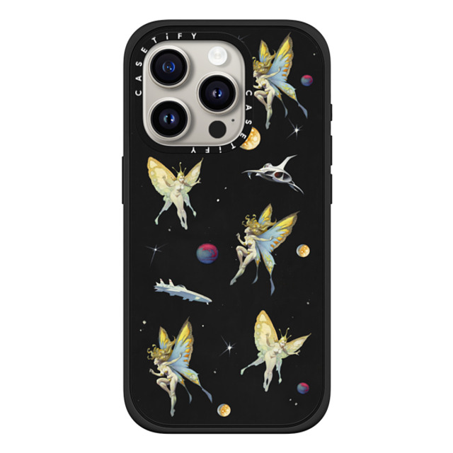 Frazetta Girls x CASETiFY iPhone 15 Pro ケース マットブラック インパクトケース MagSafe対応 Fairy Encounter by Frazetta Girls