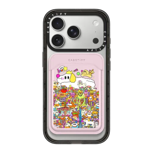 Snappy MagSafe Wallet - Poodle Doodle Land