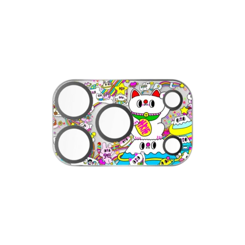 iPhone 17 Pro (Lens Protector) - Lucky Cat and Fluffy Friends