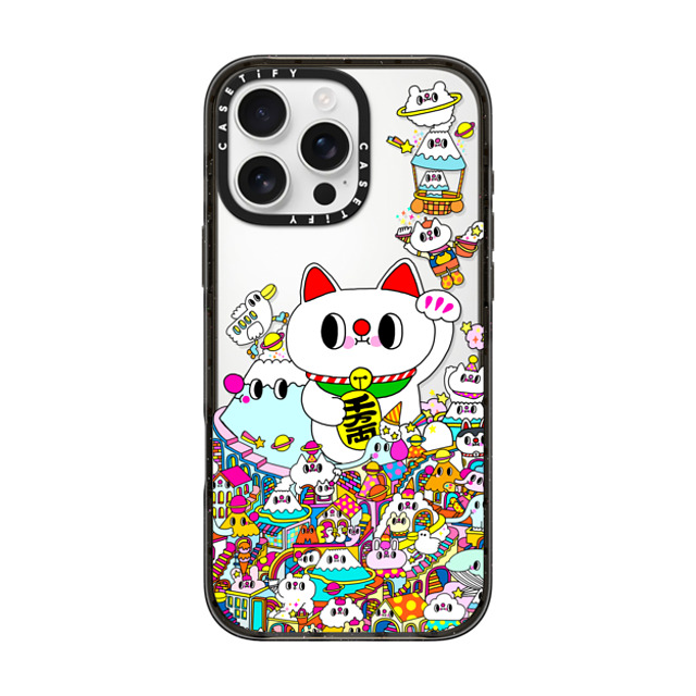 Messy Desk x CASETiFY iPhone 16 Pro Max Case Black インパクトケース Lucky Cat and the Mountains Back to School Messy Desk x CASETiFY iPhone 16 Pro Max Case Black インパクトケース Lucky Cat and the Mountains Back to School
