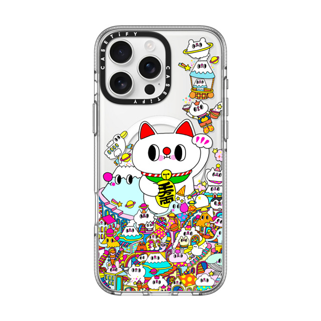 Messy Desk x CASETiFY iPhone 16 Pro Max Case クリア クリア ケース MagSafe対応 Lucky Cat and the Mountains Back to School Messy Desk x CASETiFY iPhone 16 Pro Max Case クリア クリア ケース MagSafe対応 Lucky Cat and the Mountains Back to School