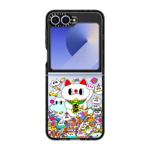 Galaxy Z Flip6 - Lucky Cat and the Mountains