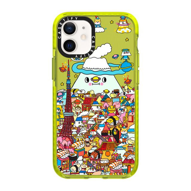 Messy Desk x CASETiFY iPhone 12 mini Case Cat,Star ネオン イエロー Impact Case Love in Tokyo Mother's Day Messy Desk x CASETiFY iPhone 12 mini Case Cat,Star ネオン イエロー Impact Case Love in Tokyo Mother's Day