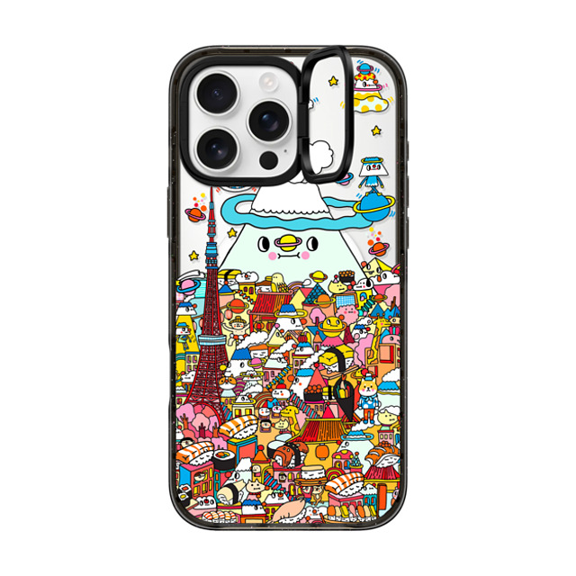 Messy Desk x CASETiFY iPhone 16 Pro Max ケース ブラック インパクトリングスタンドケース MagSafe対応 Love in Tokyo