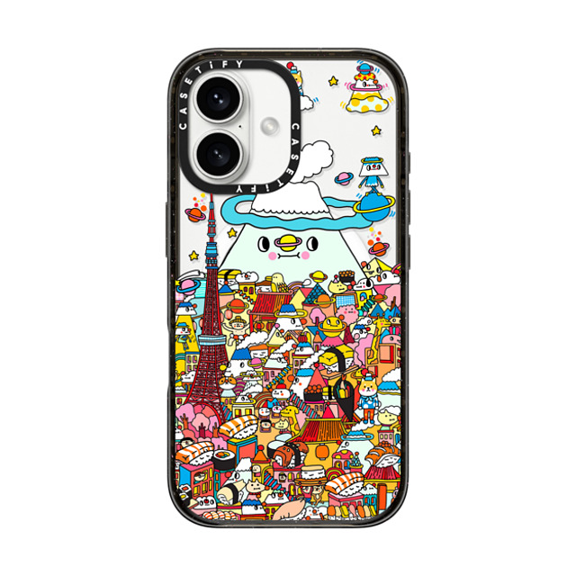 Messy Desk x CASETiFY iPhone 16 ケース ブラック インパクトケース MagSafe対応 Love in Tokyo