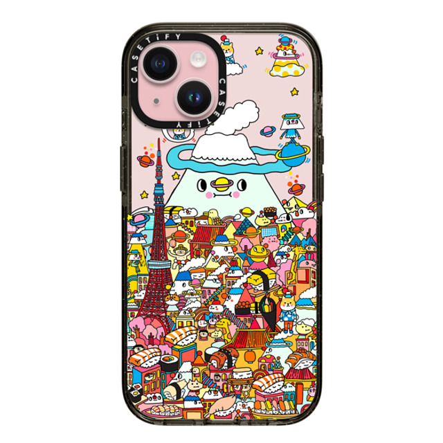 Messy Desk x CASETiFY iPhone 15 ケース ブラック インパクトケース Love in Tokyo