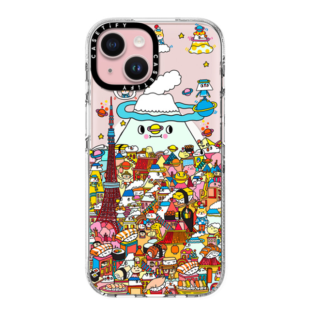 Messy Desk x CASETiFY iPhone 15 ケース クリア クリア ケース MagSafe対応 Love in Tokyo