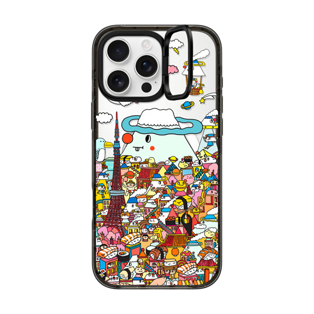 Messy Desk x CASETiFY iPhone 16 Pro Max ケース ブラック インパクトリングスタンドケース MagSafe対応 LOVE IN TOKYO