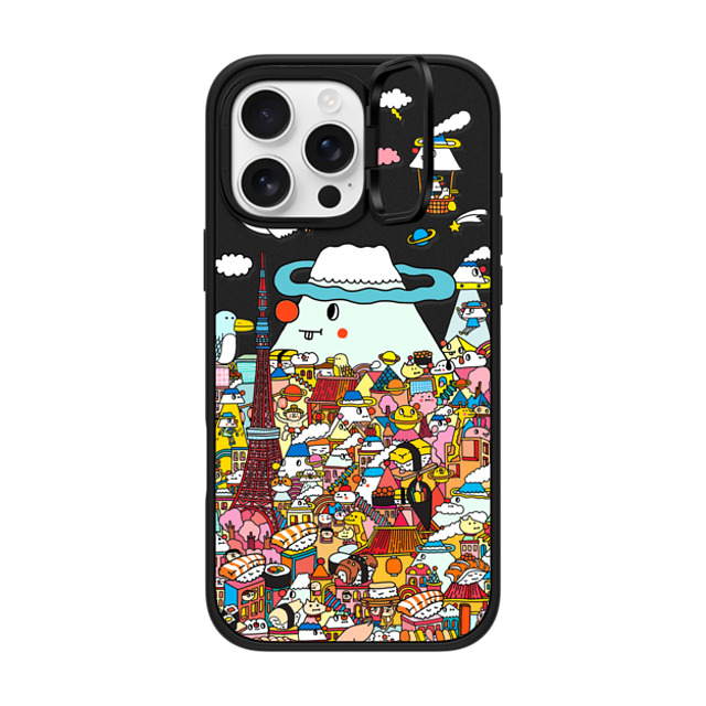 Messy Desk x CASETiFY iPhone 16 Pro Max ケース マットブラック インパクトリングスタンドケース MagSafe対応 LOVE IN TOKYO