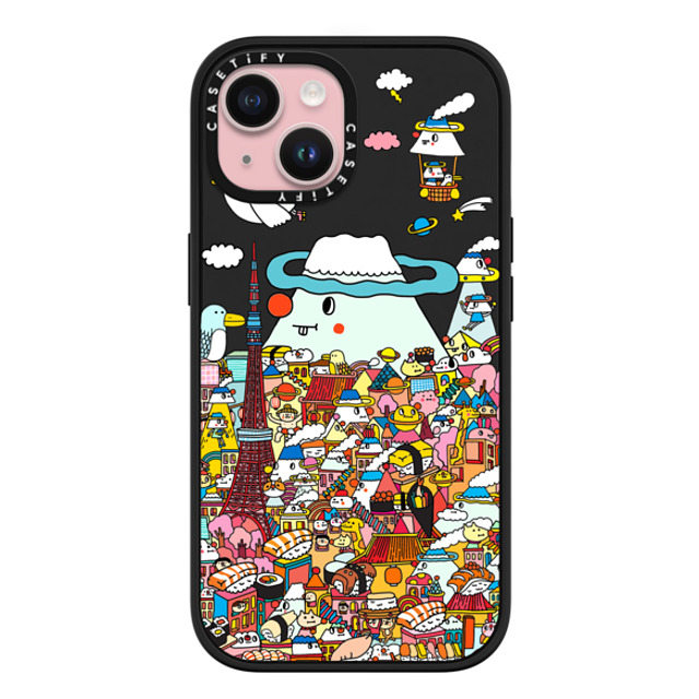 Messy Desk x CASETiFY iPhone 15 ケース マットブラック インパクトケース MagSafe対応 LOVE IN TOKYO