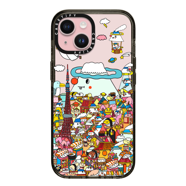 Messy Desk x CASETiFY iPhone 15 ケース ブラック インパクトケース LOVE IN TOKYO