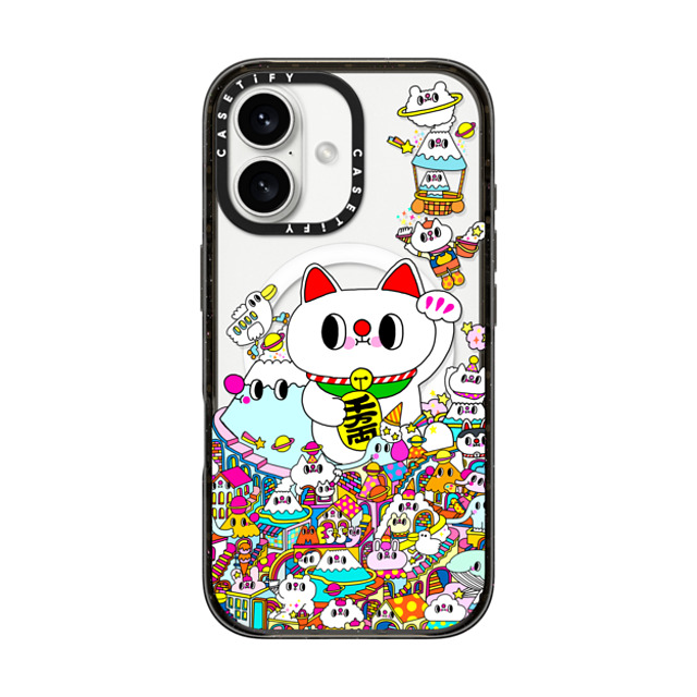 Messy Desk x CASETiFY iPhone 16 Case Black Impact Case MagSafe Compatible Lucky Cat and the Mountains Back to School Messy Desk x CASETiFY iPhone 16 Case Black Impact Case MagSafe Compatible Lucky Cat and the Mountains Back to School