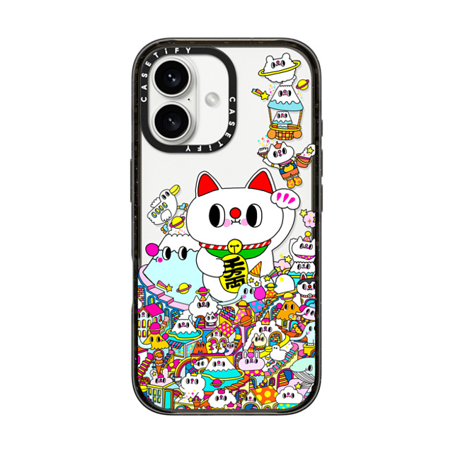 Messy Desk x CASETiFY iPhone 16 Case Black インパクトケース Lucky Cat and the Mountains Back to School Messy Desk x CASETiFY iPhone 16 Case Black インパクトケース Lucky Cat and the Mountains Back to School