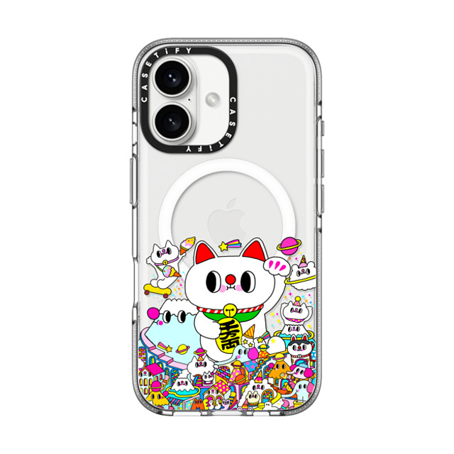 Messy Desk x CASETiFY iPhone 16 ケース クリア クリア ケース MagSafe対応 Lucky Cat and the Mountains Father's Day Messy Desk x CASETiFY iPhone 16 ケース クリア クリア ケース MagSafe対応 Lucky Cat and the Mountains Father's Day