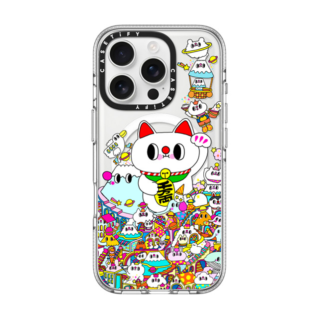 Messy Desk x CASETiFY iPhone 16 Pro Case クリア クリア ケース MagSafe対応 Lucky Cat and the Mountains Back to School Messy Desk x CASETiFY iPhone 16 Pro Case クリア クリア ケース MagSafe対応 Lucky Cat and the Mountains Back to School