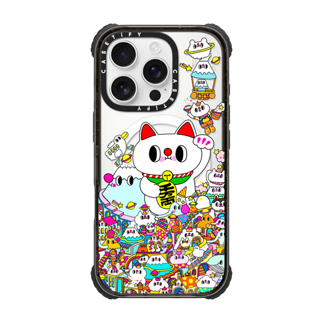 Messy Desk x CASETiFY iPhone 16 Pro Case Black ウルトラ インパクトケース MagSafe 対応 Lucky Cat and the Mountains Back to School Messy Desk x CASETiFY iPhone 16 Pro Case Black ウルトラ インパクトケース MagSafe 対応 Lucky Cat and the Mountains Back to School