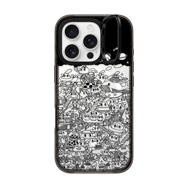 Messy Desk x CASETiFY iPhone 16 Pro Case Black インパクトリングスタンドケース MagSafe対応 Midnight Wonderland Back to School Messy Desk x CASETiFY iPhone 16 Pro Case Black インパクトリングスタンドケース MagSafe対応 Midnight Wonderland Back to School