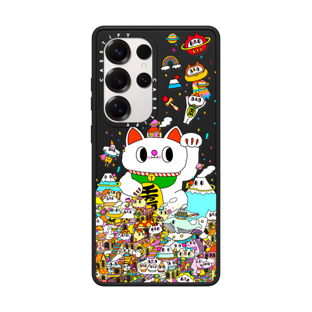 Messy Desk x CASETiFY Galaxy S25 Ultra ケース Cat,Animal マットブラック マグネット式 インパクトケース Lucky Cat New iPhone Messy Desk x CASETiFY Galaxy S25 Ultra ケース Cat,Animal マットブラック マグネット式 インパクトケース Lucky Cat New iPhone