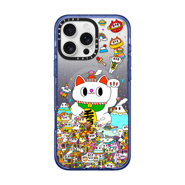 Messy Desk x CASETiFY iPhone 16 Pro Max Case Glitter Indigo Impact Case MagSafe Compatible Lucky Cat Messy Desk x CASETiFY iPhone 16 Pro Max Case Glitter Indigo Impact Case MagSafe Compatible Lucky Cat
