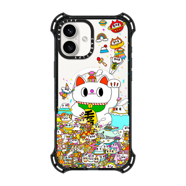 Messy Desk x CASETiFY iPhone 16 Plus Case Black バウンスケース Lucky Cat Messy Desk x CASETiFY iPhone 16 Plus Case Black バウンスケース Lucky Cat
