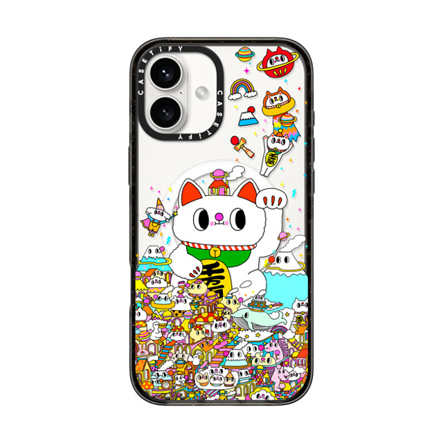 Messy Desk x CASETiFY iPhone 16 Plus Case Black Impact Case MagSafe Compatible Lucky Cat Messy Desk x CASETiFY iPhone 16 Plus Case Black Impact Case MagSafe Compatible Lucky Cat