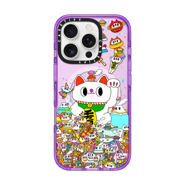 Messy Desk x CASETiFY iPhone 16 Pro Case パープル Impact Case MagSafe Compatible Lucky Cat Messy Desk x CASETiFY iPhone 16 Pro Case パープル Impact Case MagSafe Compatible Lucky Cat