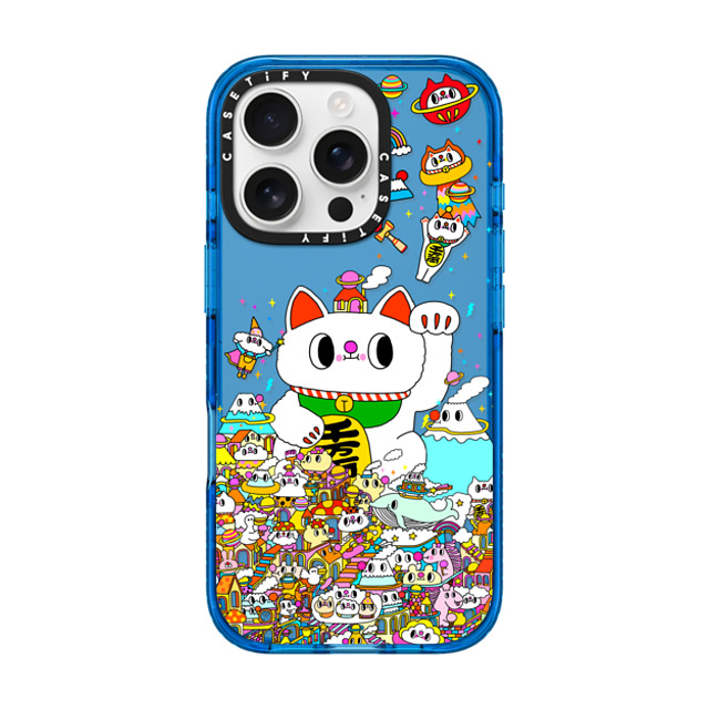 Messy Desk x CASETiFY iPhone 16 Pro Case スカイブルー Impact Case Lucky Cat Messy Desk x CASETiFY iPhone 16 Pro Case スカイブルー Impact Case Lucky Cat