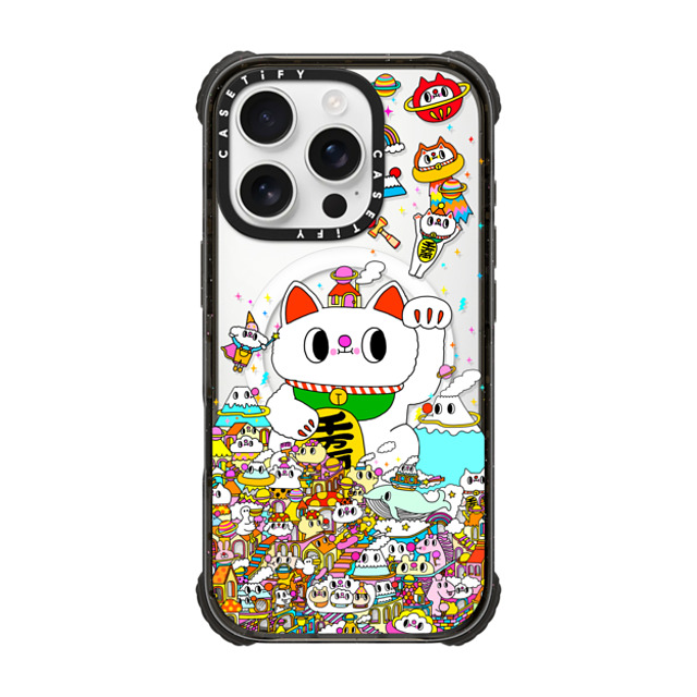 Messy Desk x CASETiFY iPhone 16 Pro Case Black ウルトラ インパクトケース MagSafe 対応 Lucky Cat Messy Desk x CASETiFY iPhone 16 Pro Case Black ウルトラ インパクトケース MagSafe 対応 Lucky Cat