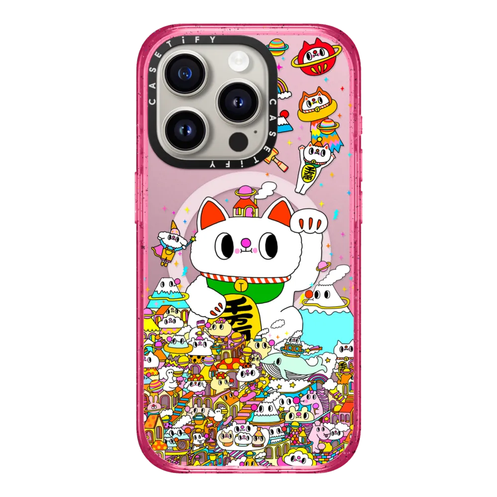 Impact iPhone 15 Pro Case MagSafe Compatible - Lucky Cat
