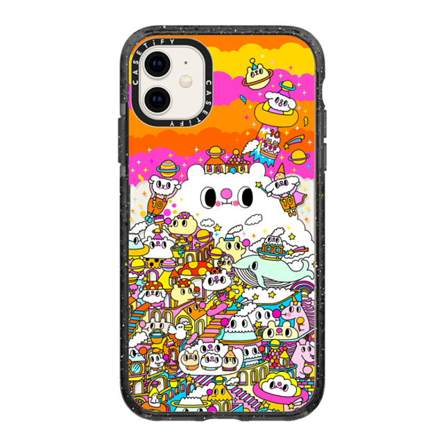 Messy Desk x CASETiFY iPhone 11 ケース Cartoon ブラック インパクトケース Pink cloudy sky Back to School Messy Desk x CASETiFY iPhone 11 ケース Cartoon ブラック インパクトケース Pink cloudy sky Back to School