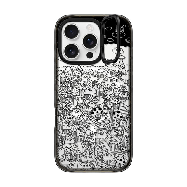 Messy Desk x CASETiFY iPhone 16 Pro Case Black インパクトリングスタンドケース MagSafe対応 Pattern city Father's Day Messy Desk x CASETiFY iPhone 16 Pro Case Black インパクトリングスタンドケース MagSafe対応 Pattern city Father's Day