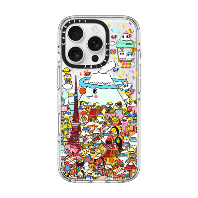 Messy Desk x CASETiFY iPhone 16 Pro ケース Cat,Cartoon クリア クリア ケース MagSafe対応 Fuji mountains Back to School Messy Desk x CASETiFY iPhone 16 Pro ケース Cat,Cartoon クリア クリア ケース MagSafe対応 Fuji mountains Back to School
