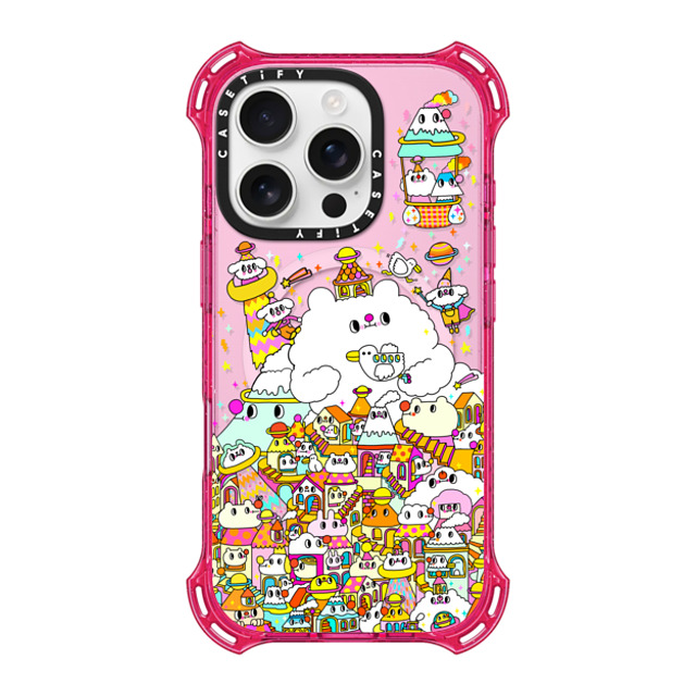 Messy Desk x CASETiFY iPhone 16 Pro Case プリムローズ ピンク バウンスケース Cloudy Bear in the Wonderland Messy Desk x CASETiFY iPhone 16 Pro Case プリムローズ ピンク バウンスケース Cloudy Bear in the Wonderland