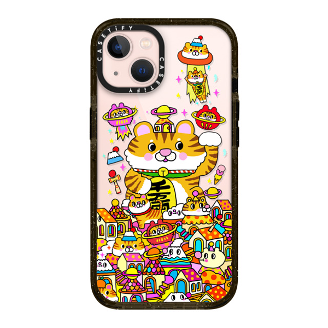 Messy Desk x CASETiFY iPhone 13 ケース ブラック インパクトケース Lucky Tiger CNY