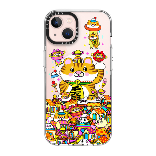 Messy Desk x CASETiFY iPhone 13 ケース クリア クリア ケース MagSafe対応 Lucky Tiger CNY