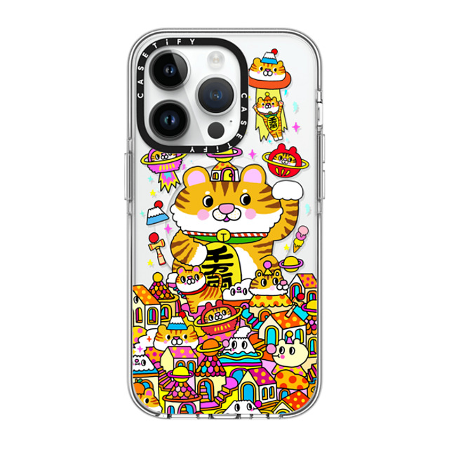 Messy Desk x CASETiFY iPhone 14 Pro ケース クリア クリア ケース MagSafe対応 Lucky Tiger CNY