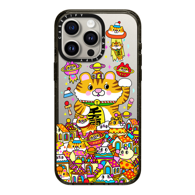 Messy Desk x CASETiFY iPhone 15 Pro Max ケース ブラック インパクトケース Lucky Tiger CNY