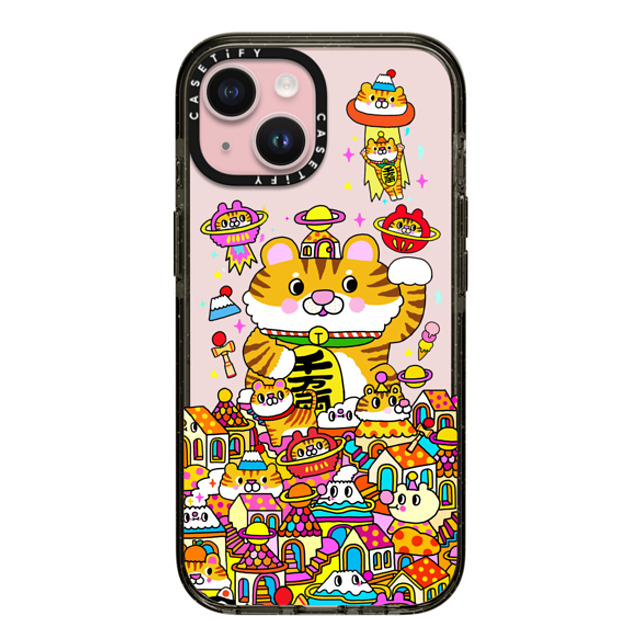 Messy Desk x CASETiFY iPhone 15 ケース ブラック インパクトケース Lucky Tiger CNY