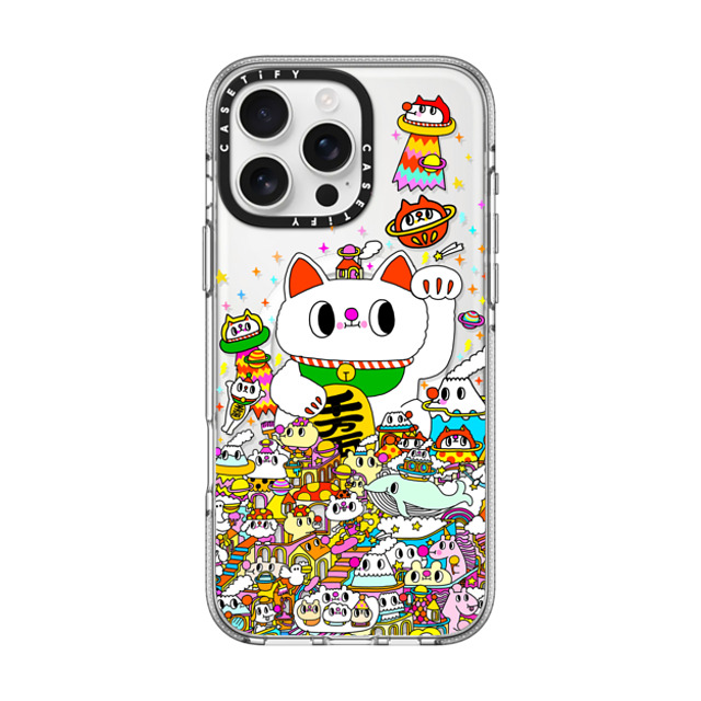 Messy Desk x CASETiFY iPhone 16 Pro Max ケース クリア クリア ケース MagSafe対応 Lucky Cat